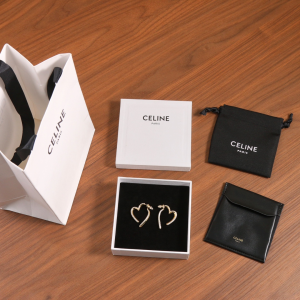 Celine Crystal Heart Earrings