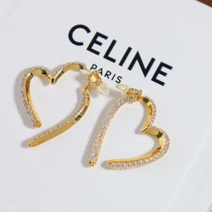 Celine Crystal Heart Earrings
