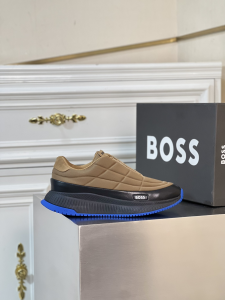 Boss Padded Jersey Trainers Branded Details Brown Boss Padded Jersey Trainers Branded Details Brown