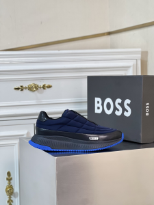 Boss Padded Jersey Trainers Branded Details Navy Blue Boss Padded Jersey Trainers Branded Details Navy Blue
