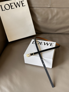 Loewe Amazona Black Calfskin Belt 10MM