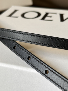 Loewe Amazona Black Calfskin Belt 10MM