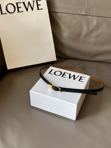 Loewe Amazona Black Calfskin Belt 10MM