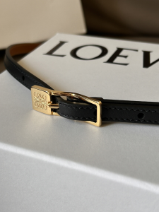 Loewe Amazona Black Calfskin Belt 10MM