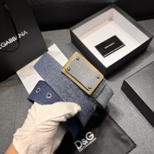 Dolce Gabbana Patchwork Denim Blue Belt Logo Tag 40MM Dolce Gabbana Patchwork Denim Blue Belt Logo Tag 40MM