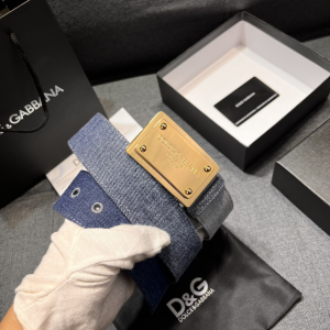 Dolce Gabbana Patchwork Denim Blue Belt Logo Tag 40MM Dolce Gabbana Patchwork Denim Blue Belt Logo Tag 40MM