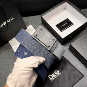 Dolce Gabbana Patchwork Denim Blue Belt Logo Tag 40MM Dolce Gabbana Patchwork Denim Blue Belt Logo Tag 40MM