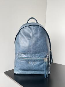 Balenciaga Mens Explorer Backpack Top Handle Blue Arena Lambskin Balenciaga Mens Explorer Backpack Top Handle Blue Arena Lambskin