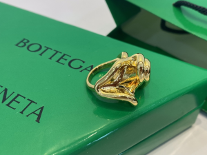 Bottega Veneta Gold Whirl Earrings Gold