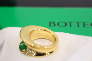 Bottega Veneta H Beam Rings Yellow Gold