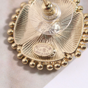 Chanel CC Pink Flower Earrings