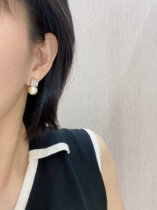 Fendi FF Logo Bead Earrings