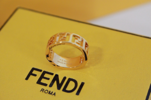 Fendi Forever FF Cut Out Gold Rings