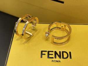 Fendi Forever FF Gold Oval Earrings