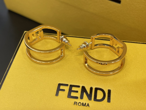 Fendi Forever FF Gold Oval Earrings
