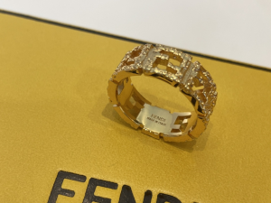 Fendi Rock Gold FF Monogrammed Rings