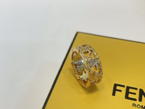 Fendi Rock Gold FF Monogrammed Rings