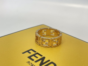 Fendi Rock Gold FF Monogrammed Rings