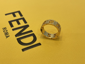 Fendi Rock Gold FF Monogrammed Rings