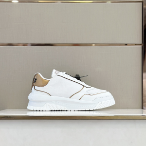 Versace Odissea Logo Metallic Trim White Gold Leather Chunky Low Top Sneakers Versace Odissea Logo Metallic Trim White Gold Leather Chunky Low Top Sneakers