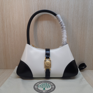 Mulberry Axel Arigato Top Handle Bag White Black Shiny Smooth Calf Mulberry Axel Arigato Top Handle Bag White Black Shiny Smooth Calf