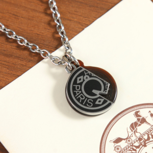 Hermes Carrousel Pendant Necklaces Black