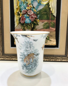 Hermes Porcelain Carnets dEquateur Vase Hermes Porcelain Carnets dEquateur Vase