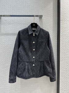 Chanel CC Logo Black Denim Jacket