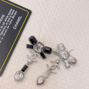 Chanel CC Crystal Pendant Earrings