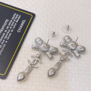 Chanel CC Crystal Pendant Earrings