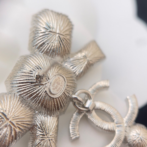 Chanel CC Crystal Pendant Earrings