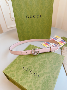 Gucci GG Buckle Pink Calfskin Belt 20MM
