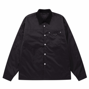 Prada Black Re Nylon Padded OverShirt Prada Black Re Nylon Padded OverShirt