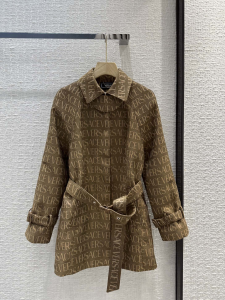 Versace Allover Logo Short Trench Coat Versace Allover Logo Short Trench Coat