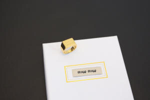 Miu Miu Logo Gold Rings