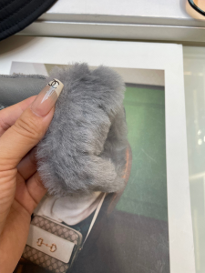 UGG Double Cuff Sheepskin Gloves Gray