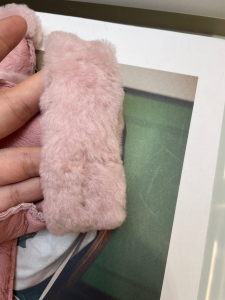 UGG Double Cuff Sheepskin Gloves Pink
