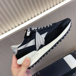 GOLDEN GOOSE Marathon Black Leather and Suede Trimmed Nylon Sneakers GOLDEN GOOSE Marathon Black Leather and Suede Trimmed Nylon Sneakers