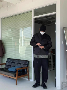 Prada Black Puffer Jacket Coat