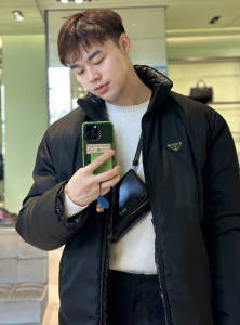 Prada Black Puffer Jacket Coat