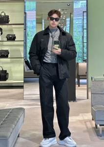 Prada Black Puffer Jacket Coat