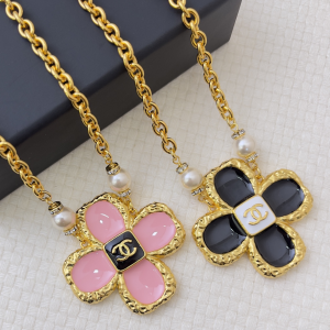 Chanel CC Logo Cross Pendant Necklaces