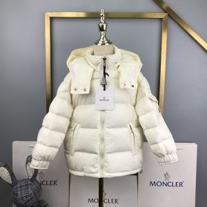 Moncler Maire Shiny Puffer Down Jacket White Moncler Maire Shiny Puffer Down Jacket White