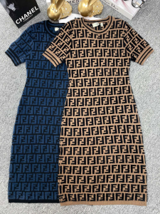 Fendi FF Velvet Dress