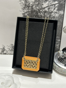 Chanel Yellow PVC Pendant Necklaces