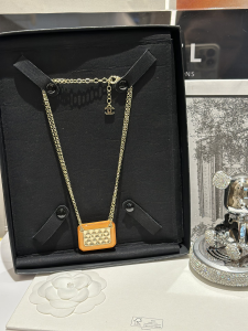 Chanel Yellow PVC Pendant Necklaces