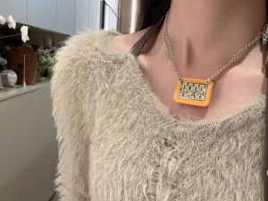 Chanel Yellow PVC Pendant Necklaces