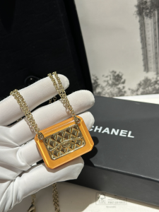 Chanel Yellow PVC Pendant Necklaces