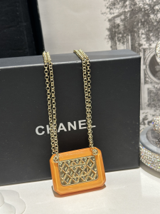 Chanel Yellow PVC Pendant Necklaces