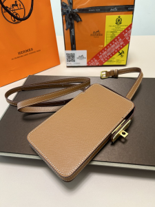 Hermes Hac a Box Phone Case with Shoulder Strap Brown Hermes Hac a Box Phone Case with Shoulder Strap Brown